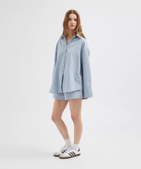 Striped Linen Shorts