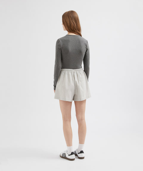 Striped Linen Shorts
