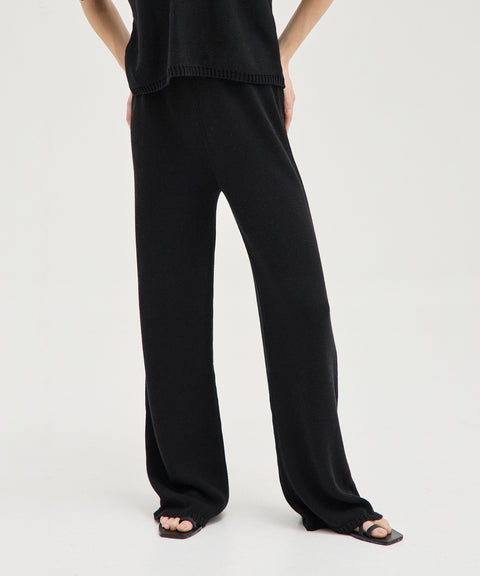 Pantalon en tricot rayé