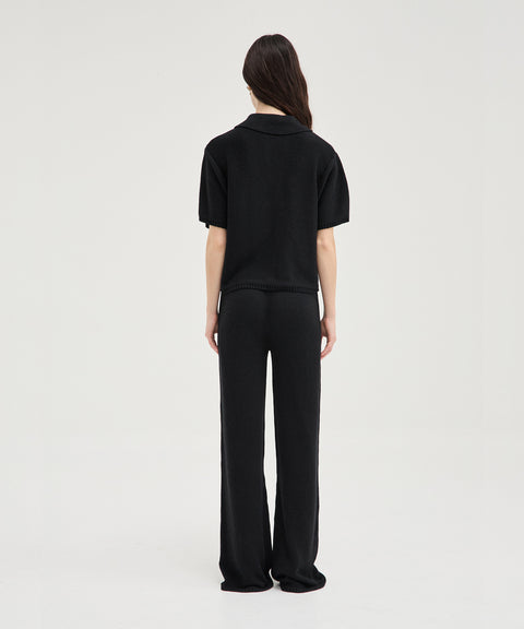 Pantalon en tricot rayé