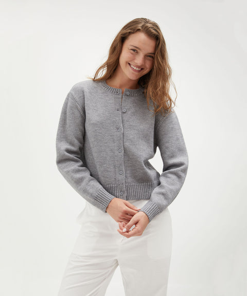Crew Neck Cardigan