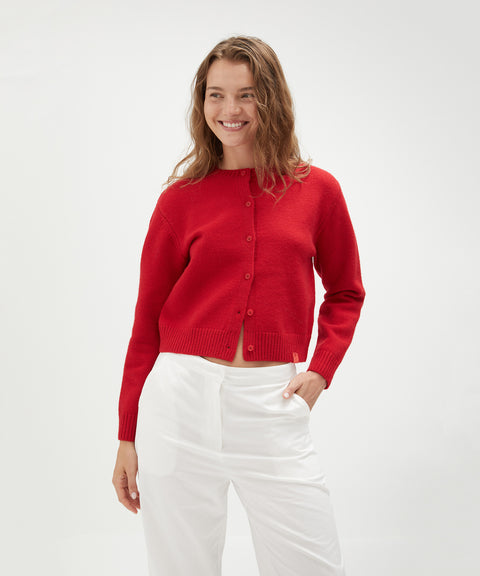 Crew Neck Cardigan
